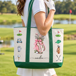 Custom Name Golf Lovers Coquette Golf Girl Gifts For Coach, Golf Club, For Her - Personalized Tote Bag 2