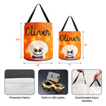 Custom Name Halloween Candy Basket For Kids With Glow Light - Personalized Halloween Basket 5