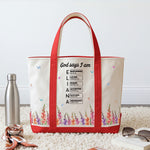 Custom Name In Bible Verse & Birth Flower New Version - Personalized Tote Bag 2