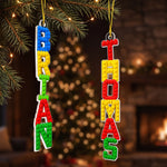 Custom Name In Lego Puzzle - For Kids, Lego Lovers - Personalized Ornament 3