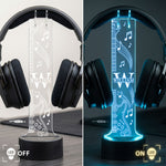 Custom Name Initial Gifts For Her, Him, Music, Piano Lovers - Personalized Headphone Stand 3