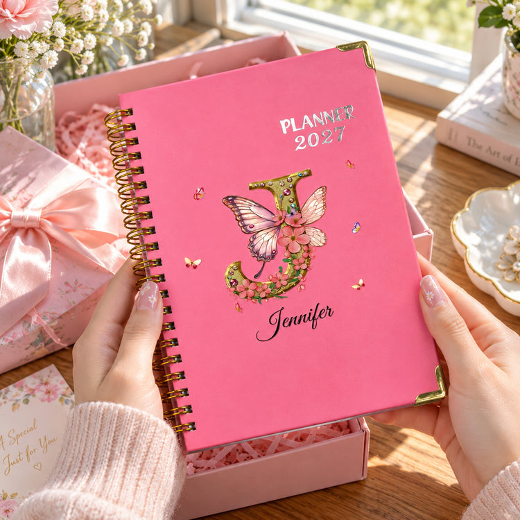 Custom Name Monogram - Gifts For Daughters, Coworkers - Custom Planner 2027 2
