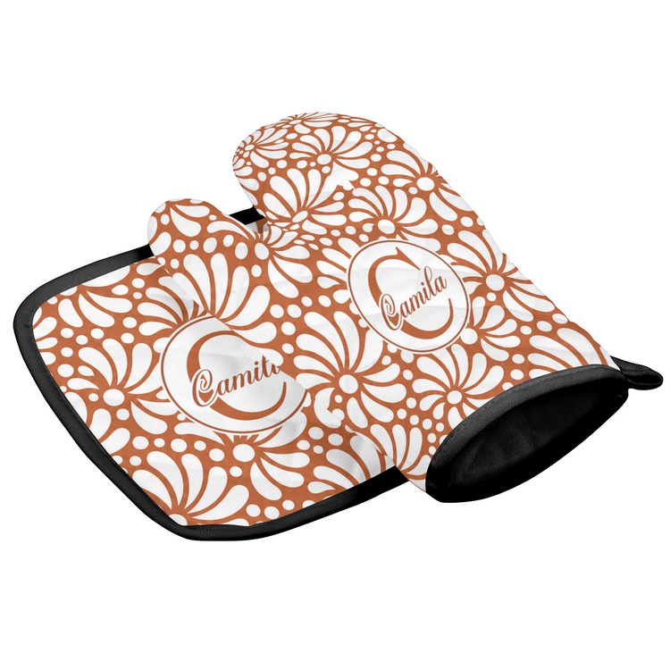 Custom Name Monogram Mexican Talavera Pattern Gifts For Abuelas Mamas Tias - Personalized Oven Mitts 5