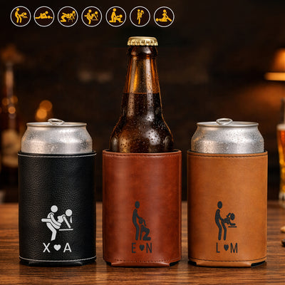 Custom Name Naughty Couple Funny Gift For Husband - Personalized Can Cooler