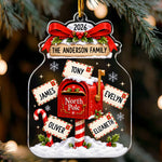 Custom Name North Pole Christmas Acrylic Ornament - Personalized Ornament 1