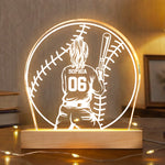 Custom Name, Number Gift For Softball Players- Personalized Night Light 1