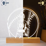 Custom Name, Number Gift For Softball Players- Personalized Night Light 3