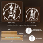 Custom Name, Number Gift For Softball Players- Personalized Night Light 5