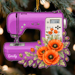 Custom Name, Sewing Machine Christmas Gift For Sewing Lover, Tailor - Personalized Ornament 3
