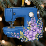 Custom Name, Sewing Machine Christmas Gift For Sewing Lover, Tailor - Personalized Ornament 4