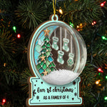 Custom Name Stocking Snow Globe Ornament Christmas Together 2026, Holiday Family Gift - Personalized Ornament 2