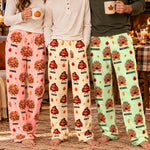 Custom Name, Turkey, Thankgiving Matching Pants - Personalized Lounge Pants 1