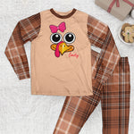 Custom Name, Turkey Thanksgiving Pattern Gift For Family, Matching Pajama - Personalized Pyjamas 6