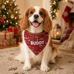 Custom Name Word Christmas Theme - Personalized Bandana Collar 2