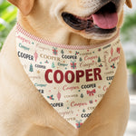 Custom Name Word Christmas Theme - Personalized Bandana Collar 4