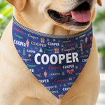 Custom Name Word Christmas Theme - Personalized Bandana Collar 9