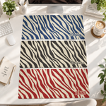 Custom Name Zebra Pattern Gifts For Her - Personalized Desk Mat 1