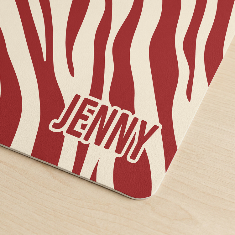 Custom Name Zebra Pattern Gifts For Her - Personalized Desk Mat 5
