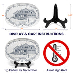 Custom New House Sketch Art New Home Gifts Christmas Gifts For Family, Couple - Personalized Platter 5