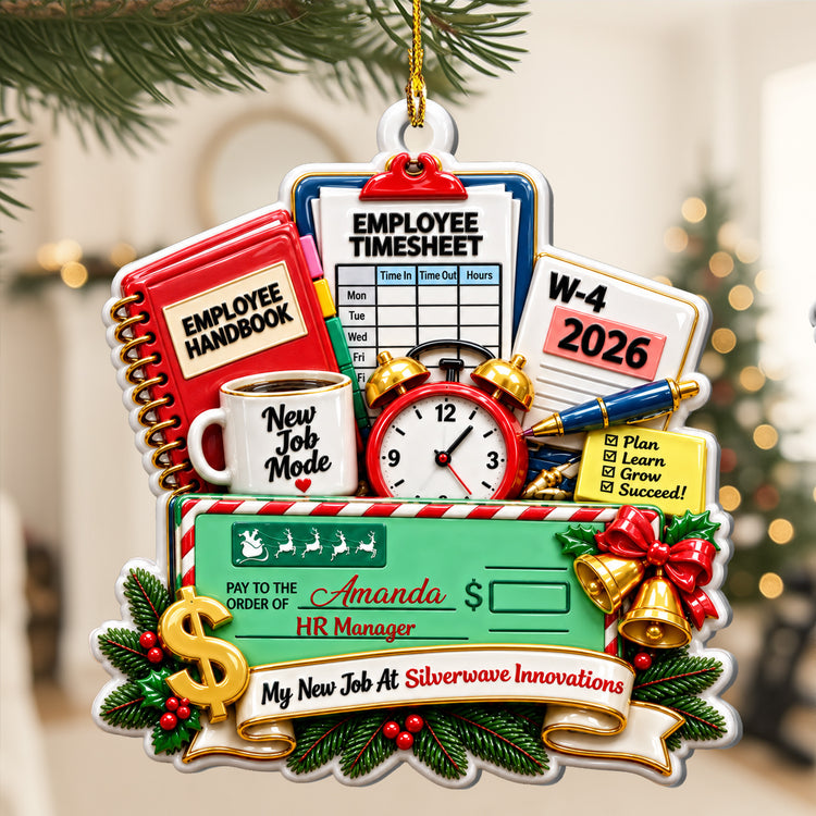 Custom New Job 3D Relief Career Achievement - Personalized Ornament 1