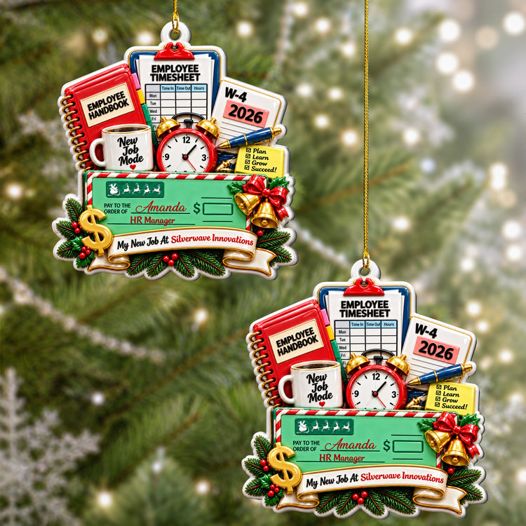 Custom New Job 3D Relief Career Achievement - Personalized Ornament 4