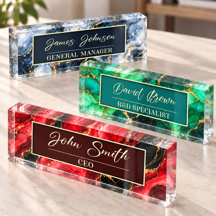 Custom Office Decor Gifts For Employees Coworkers - Personalized Name Plate 1