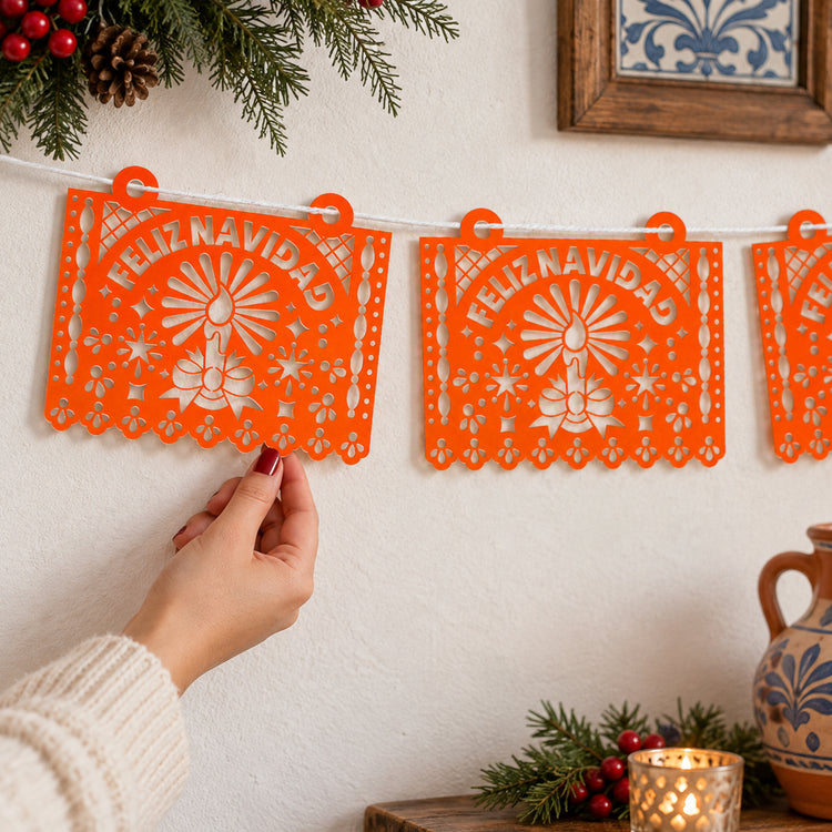 Custom Papel Picado Fiesta Party Decorations For Navidad, Día De Los Muerto, Birthday, Wedding - Personalized Garland Banner 3