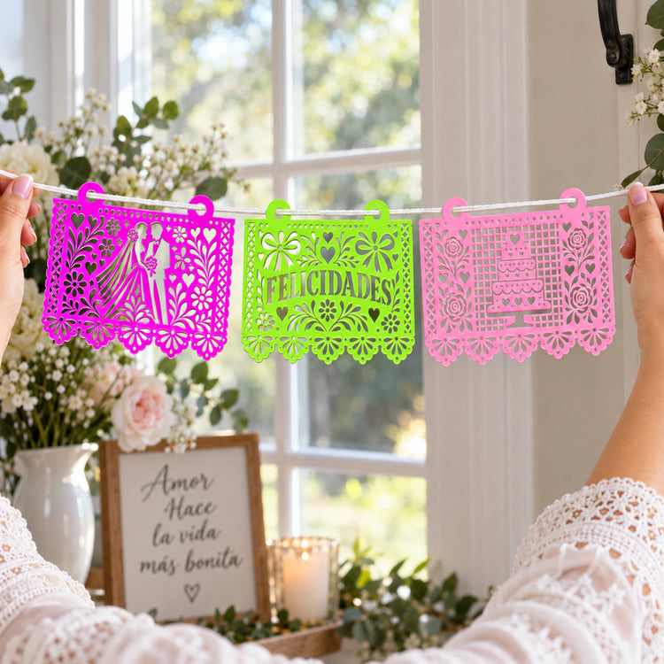 Custom Papel Picado Fiesta Party Decorations For Navidad, Día De Los Muerto, Birthday, Wedding - Personalized Garland Banner 6