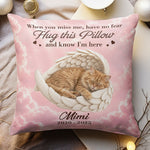 Custom Pet Angel Wings Hug This Pillow & Know I'm Here - Personalized Pillow 3