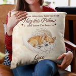 Custom Pet Angel Wings Hug This Pillow & Know I'm Here - Personalized Pillow 5