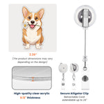 Custom Pet Cartoon Art For Pet Lovers - Personalized Acrylic Badge Reel 6
