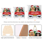 Custom Pet Cartoon Merry Christmas Welcome - Personalized Wood Sign 6