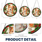 Custom Pet Christmas Decor Stained Glass Art - Personalized Window Hanging Suncatcher 6