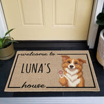 Custom Pet Funny Cartoon Art Welcome Mat - Personalized Doormat 2