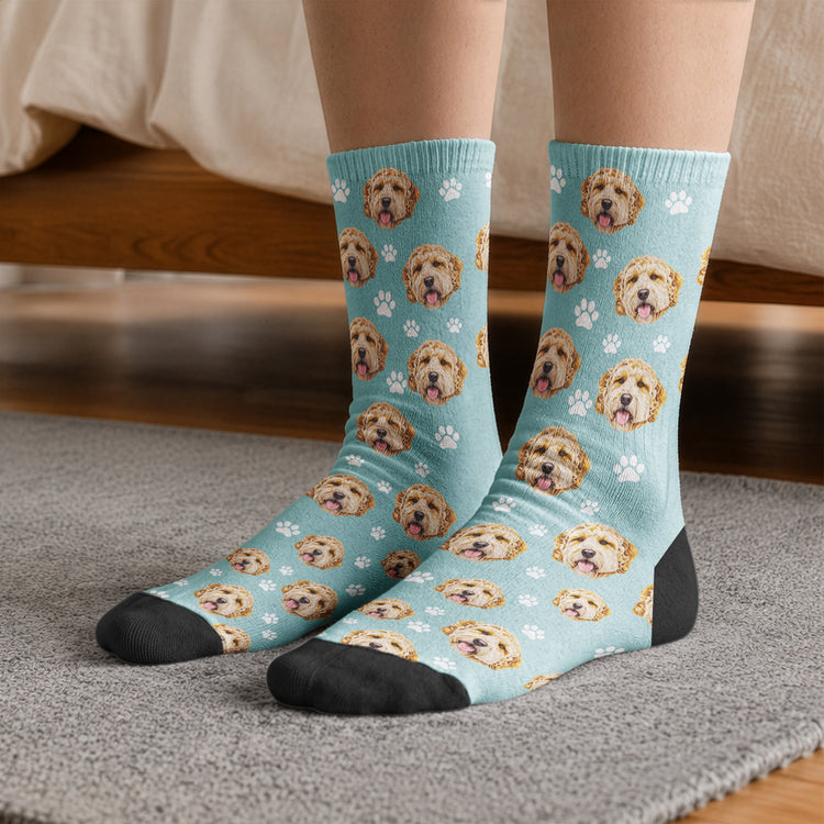 Custom Pet Funny Face New Version Gifts For Pet Lovers - Personalized Socks 2