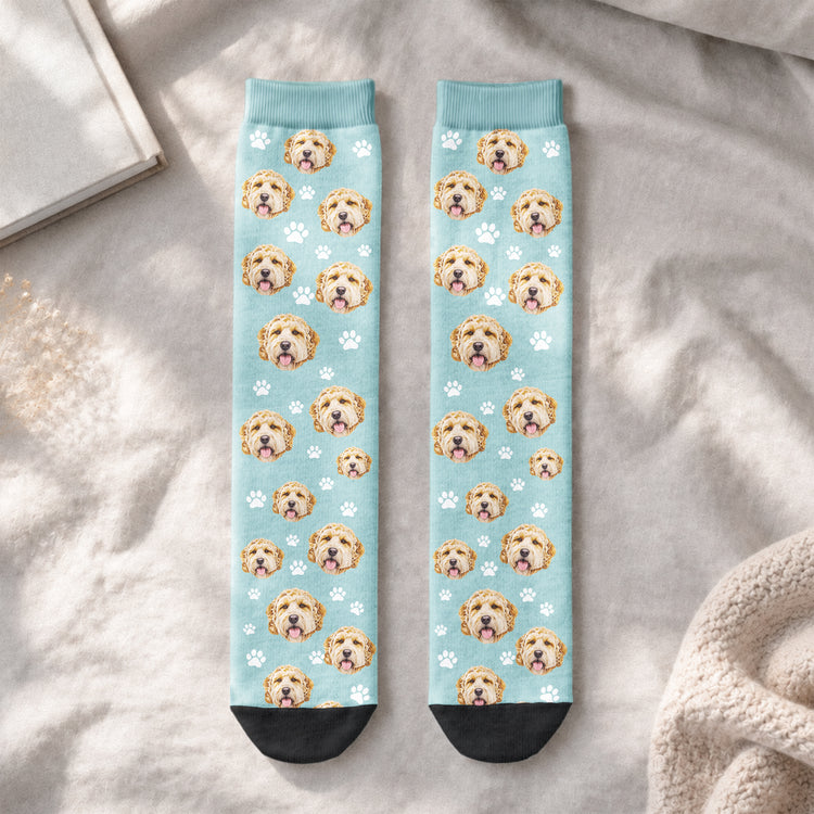 Custom Pet Funny Face New Version Gifts For Pet Lovers - Personalized Socks 4