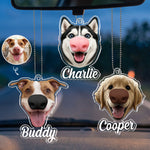 Custom Pet Funny Face With Squishy Nose - Personalized Car Hanger 1