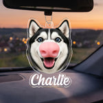 Custom Pet Funny Face With Squishy Nose - Personalized Car Hanger 2