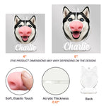 Custom Pet Funny Face With Squishy Nose - Personalized Car Hanger 5