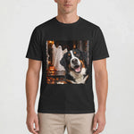 Custom Pet Halloween Funny Selfie Vintage Ghost Boo - Personalized Shirt 3