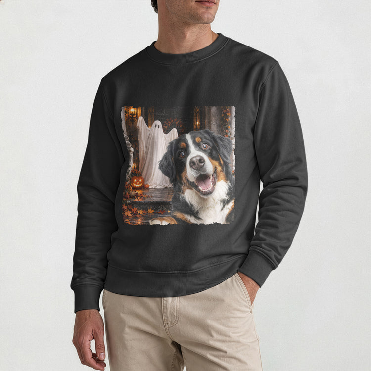 Custom Pet Halloween Funny Selfie Vintage Ghost Boo - Personalized Shirt 4