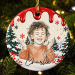 Custom Pet Kid Photo Watercolor Art For Kids, Son, Daughter, Pet Lovers - Personalized Ornament 4