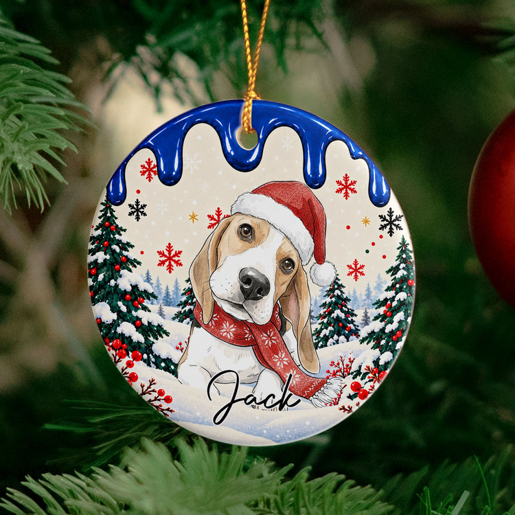Custom Pet Kid Photo Watercolor Art For Kids, Son, Daughter, Pet Lovers - Personalized Ornament 6