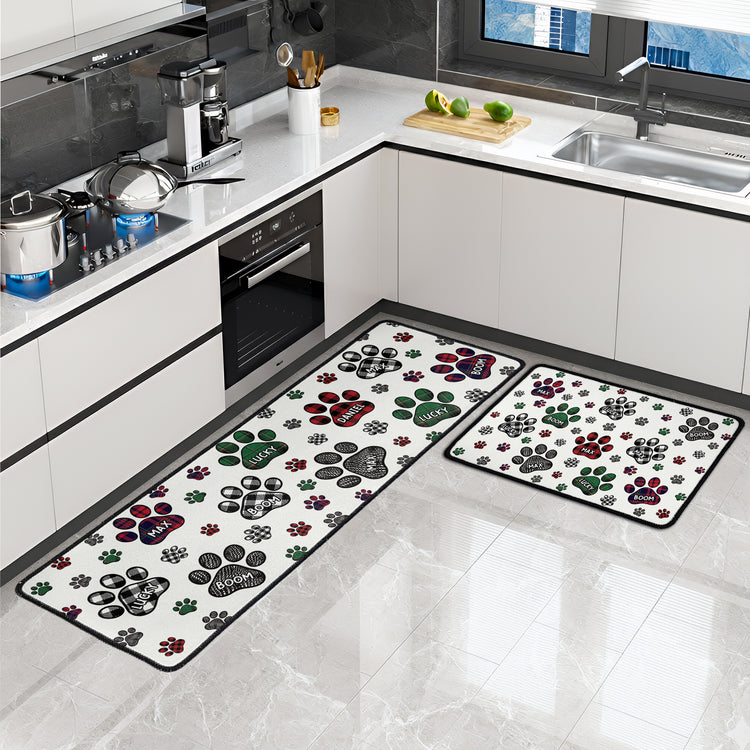 Custom Pet Name Christmas Decor Kitchen Entry Way Decor - Personalized Runner Rug 2