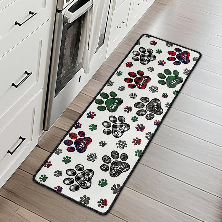 Custom Pet Name Christmas Decor Kitchen Entry Way Decor - Personalized Runner Rug 3