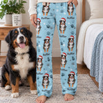 Custom Pet Photo & Name Watercolor Art Pet Lover Gift - Personalized Lounge Pants 1
