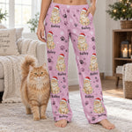 Custom Pet Photo & Name Watercolor Art Pet Lover Gift - Personalized Lounge Pants 4