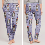 Custom Pet Photo & Name Watercolor Art Pet Lover Gift - Personalized Lounge Pants 7