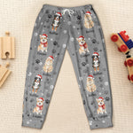 Custom Pet Photo & Name Watercolor Art Pet Lover Gift - Personalized Lounge Pants 10