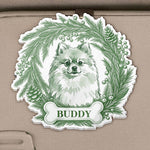 Custom Pet Photo Christmas Memorial, Dog Cat Christmas Photo, Pet Portrait Custom Name Gift - Personalized Car Visor Clip 5
